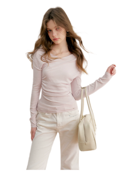 Brushed Off-Shoulder Knit Top