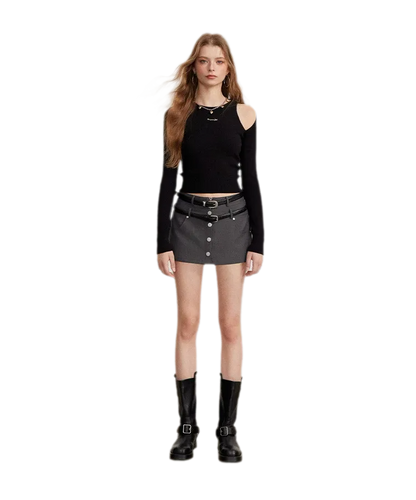 Double-Waist Convertible A-Line Skort