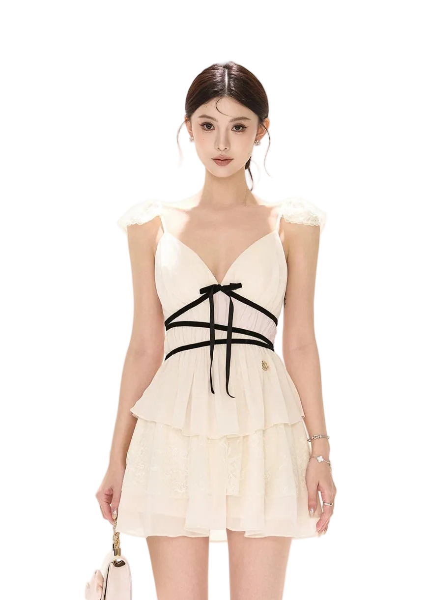 Apricot Chiffon Camisole Dress