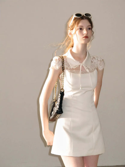 "Moonlight Rose Poem" Lace Puff Dress