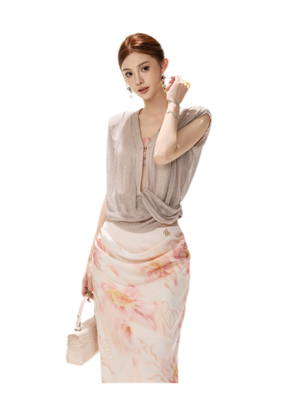 Shimmer Knit Twist Top