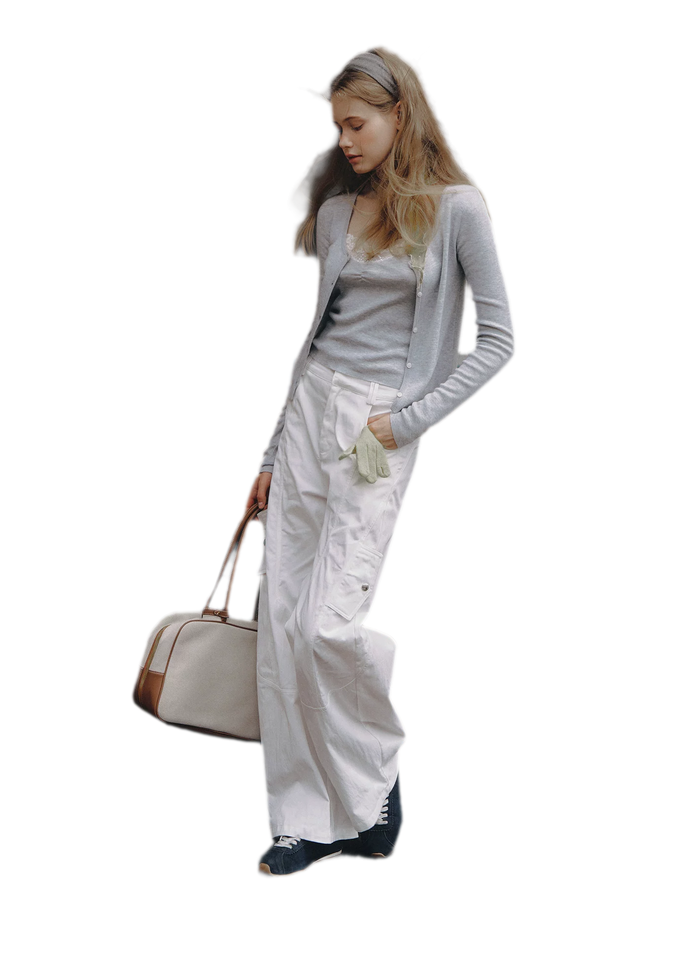 Lace Trim Knitwear Set