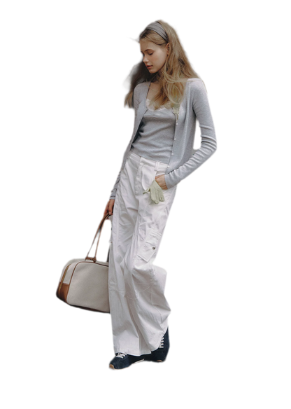 Lace Trim Knitwear Set