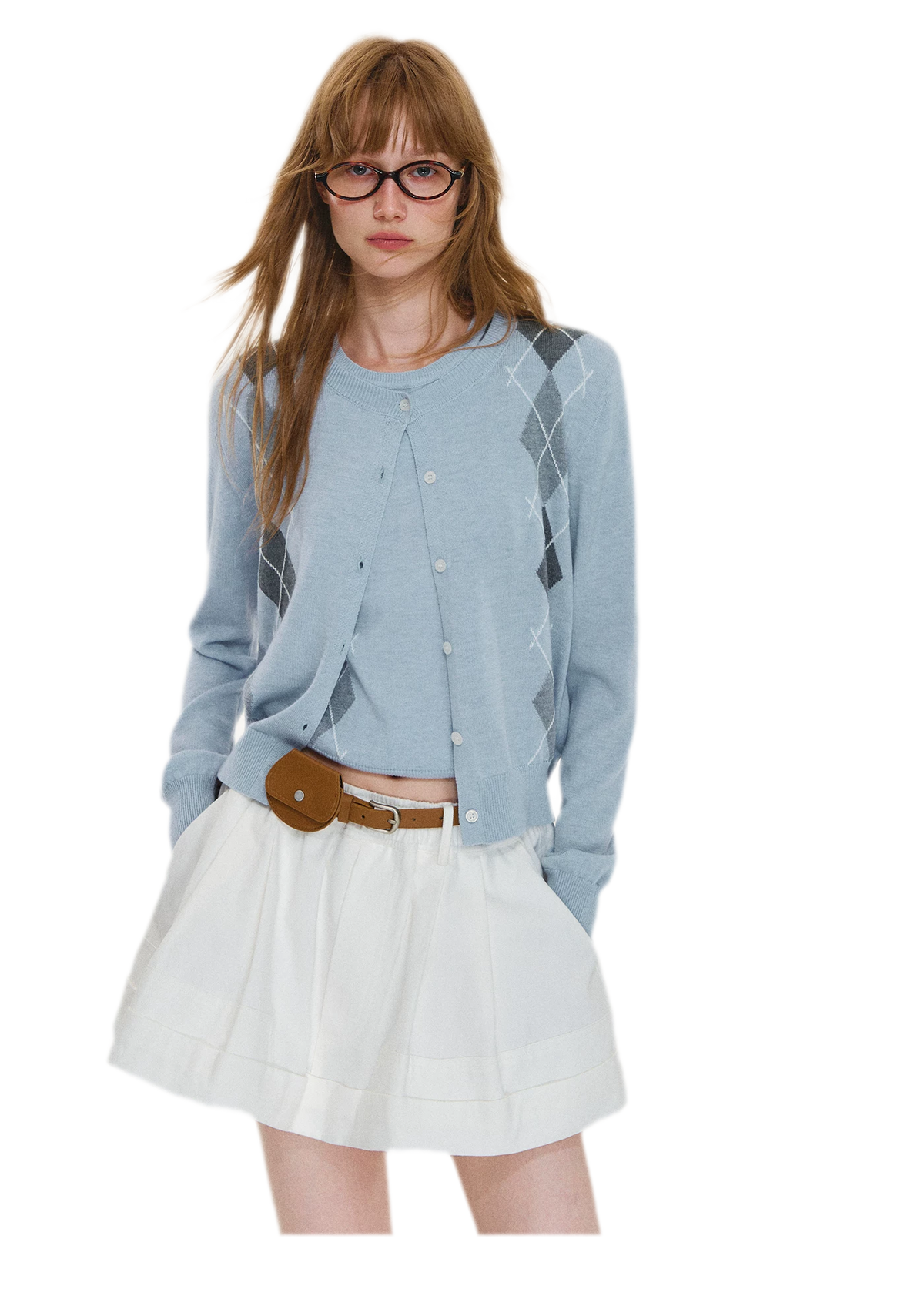 Structured Cotton Bubble Skort