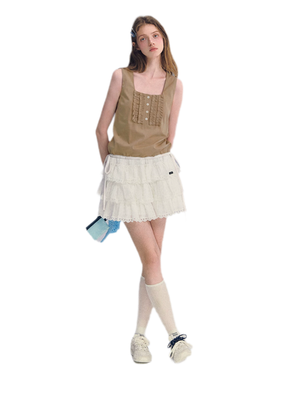 Ruffled Hem Tank