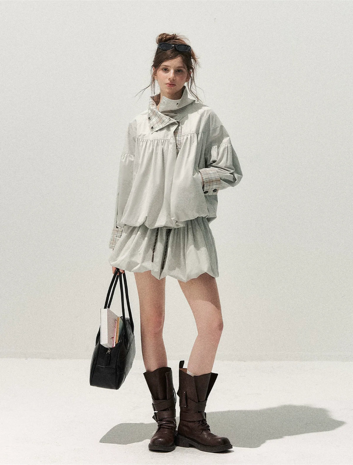 Cotton Plaid Cocoon Set