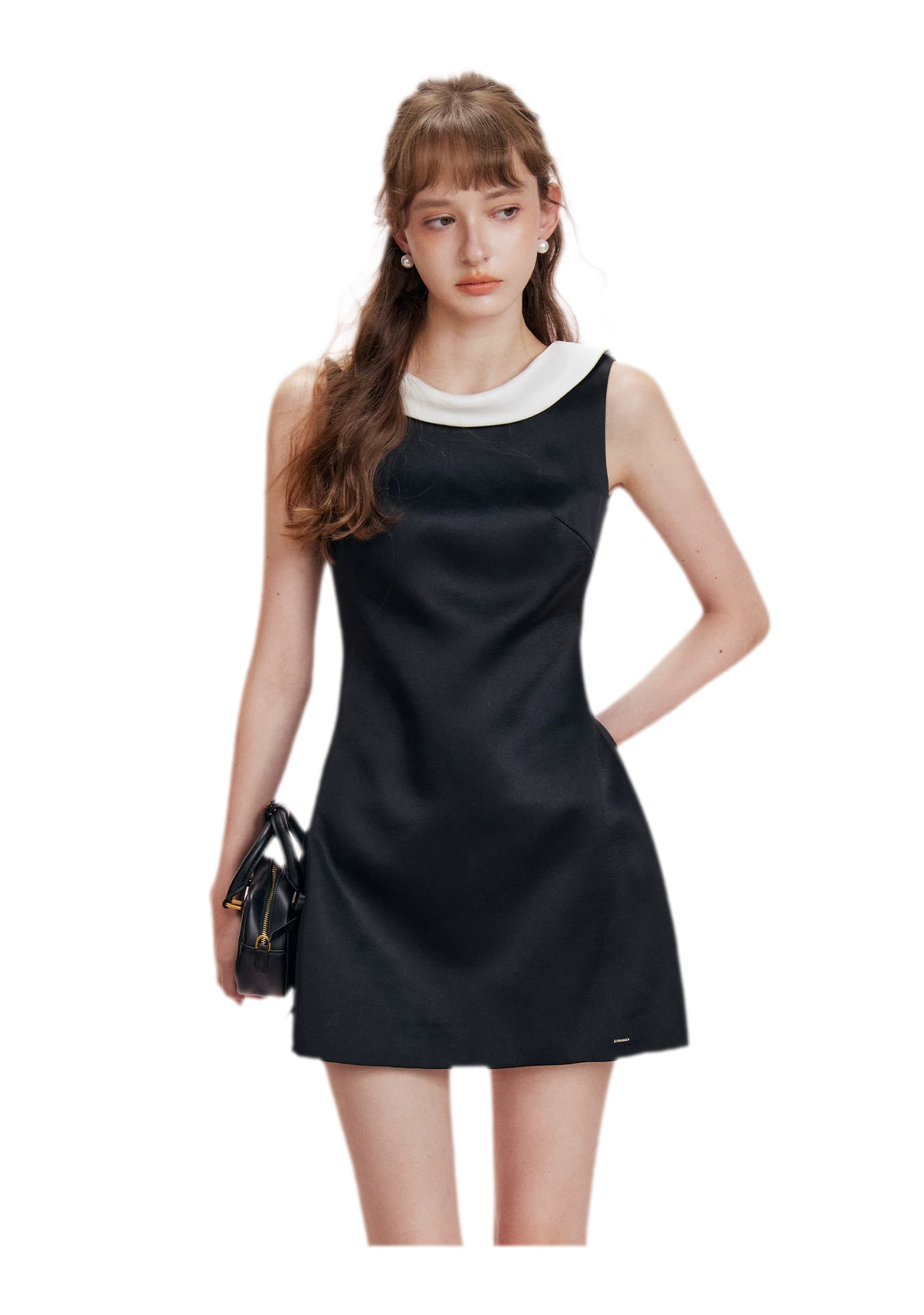 Satin Open-Back Bow Dress