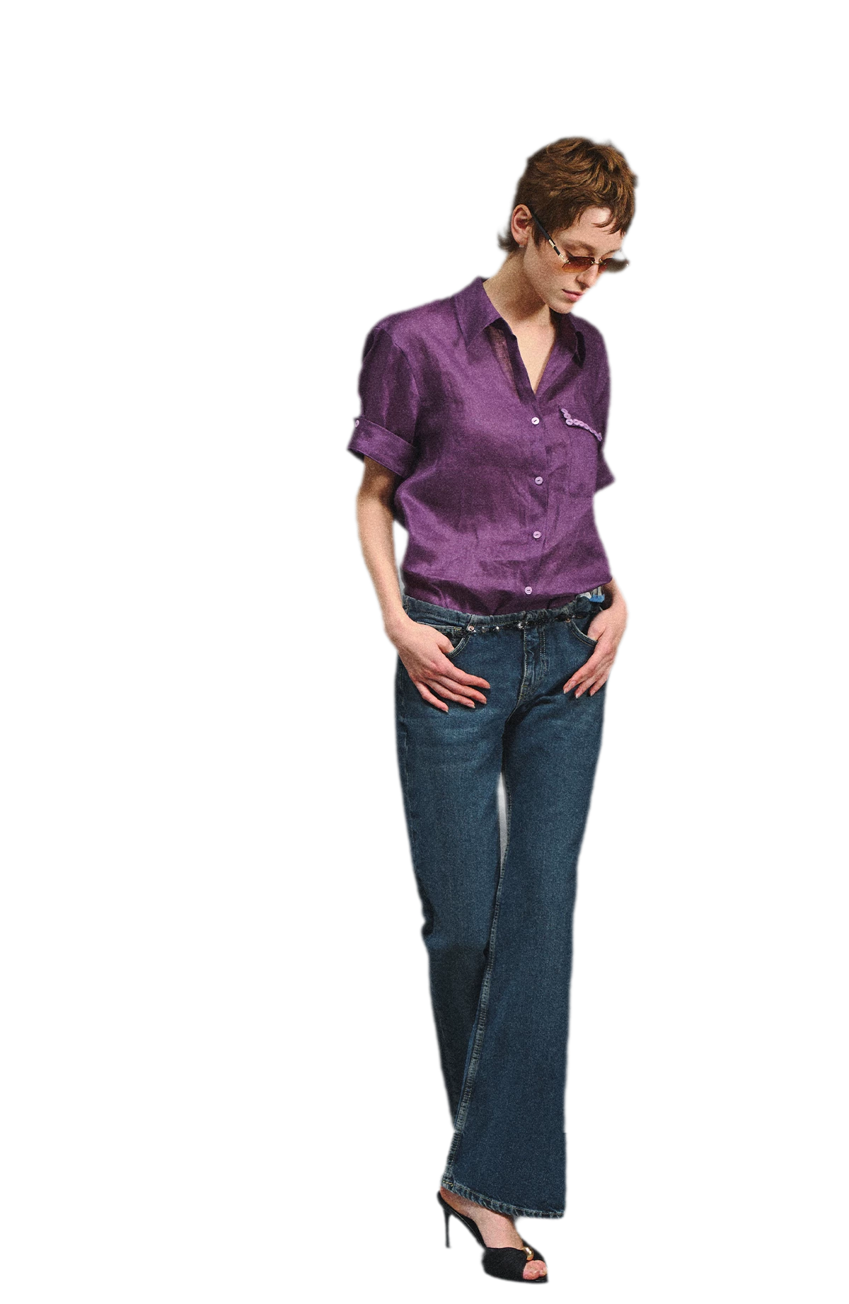 Linen Relaxed Cuff Shirt