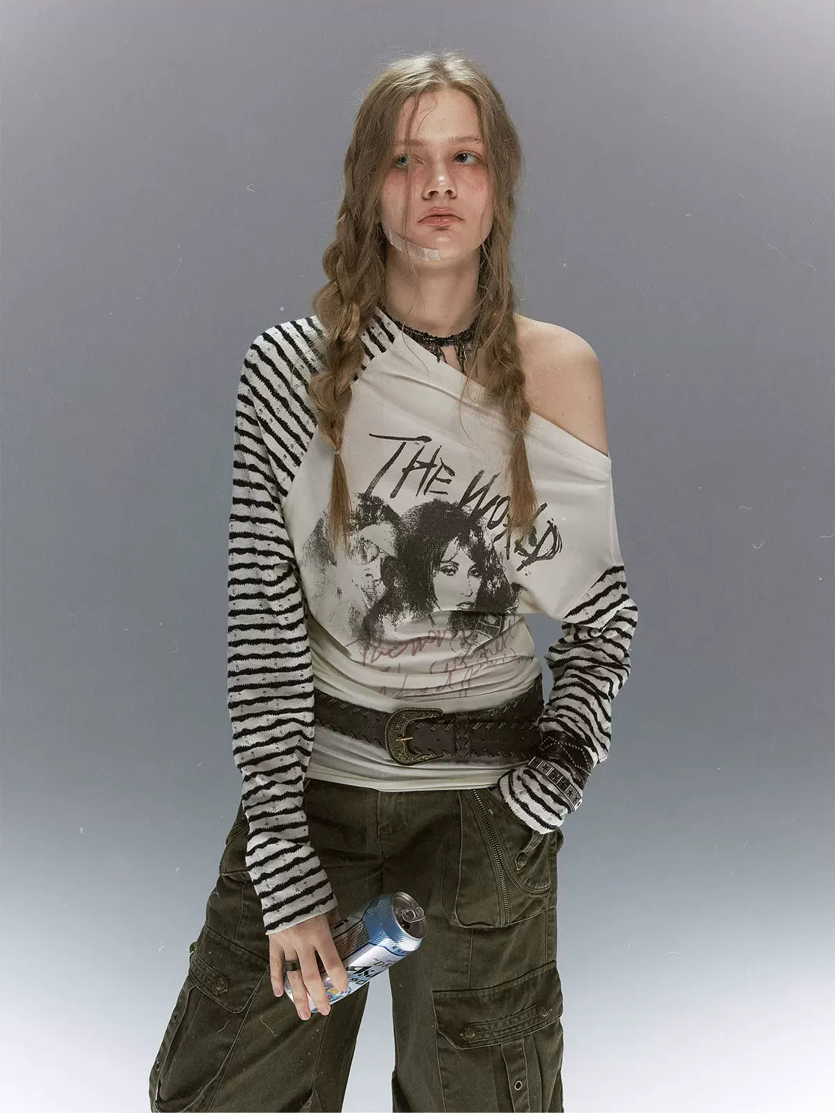 Gothic Graphic Asymmetric Tee