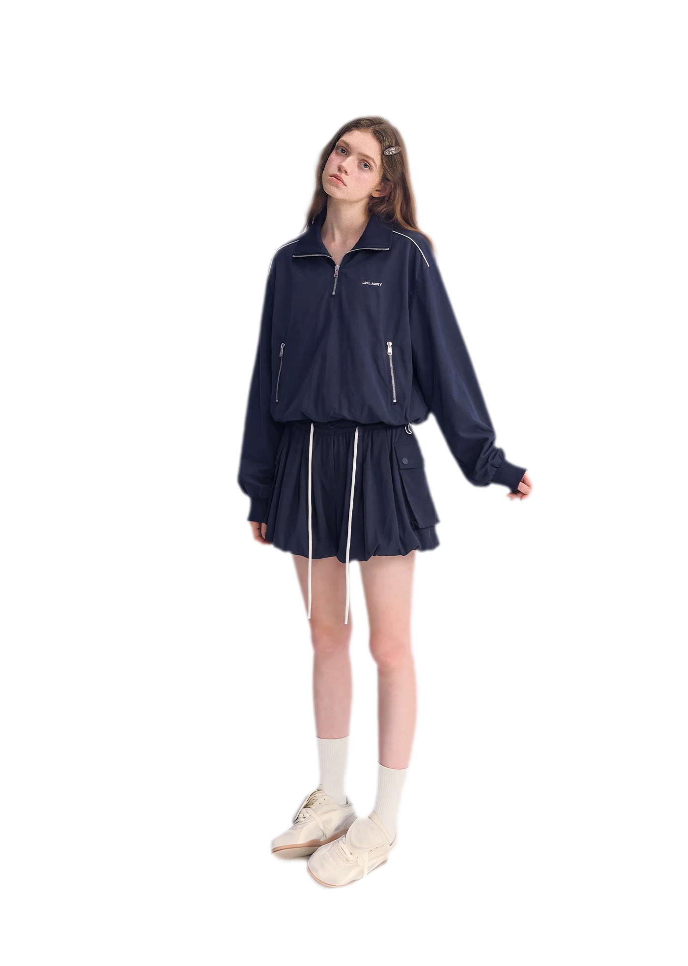 Half-Zip Drawstring Jacket