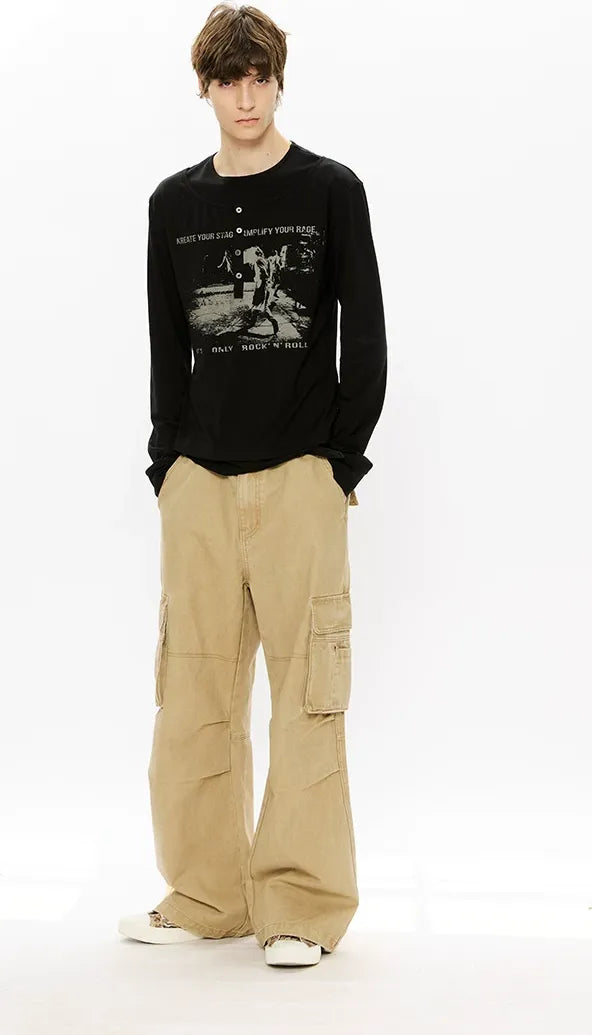 Modal Henley Long-Sleeve T-Shirt