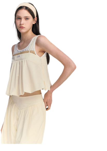 Contrast Faux Layered Set