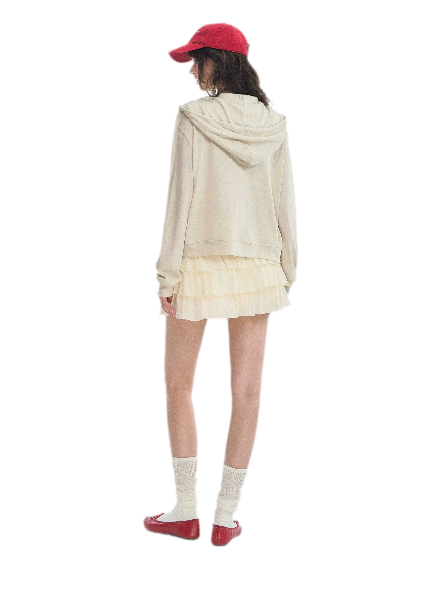 Distressed Cropped Hooded Jacket