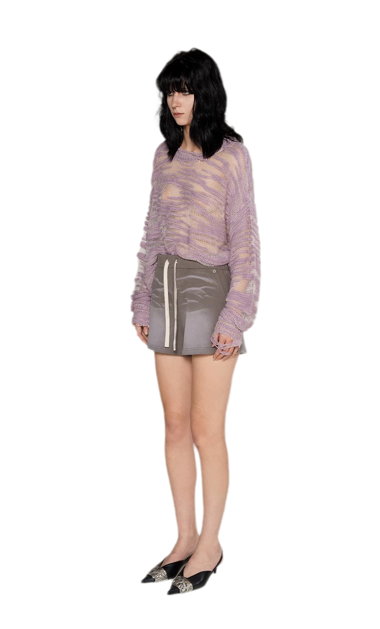 Textured Bouclé Knit Sweater
