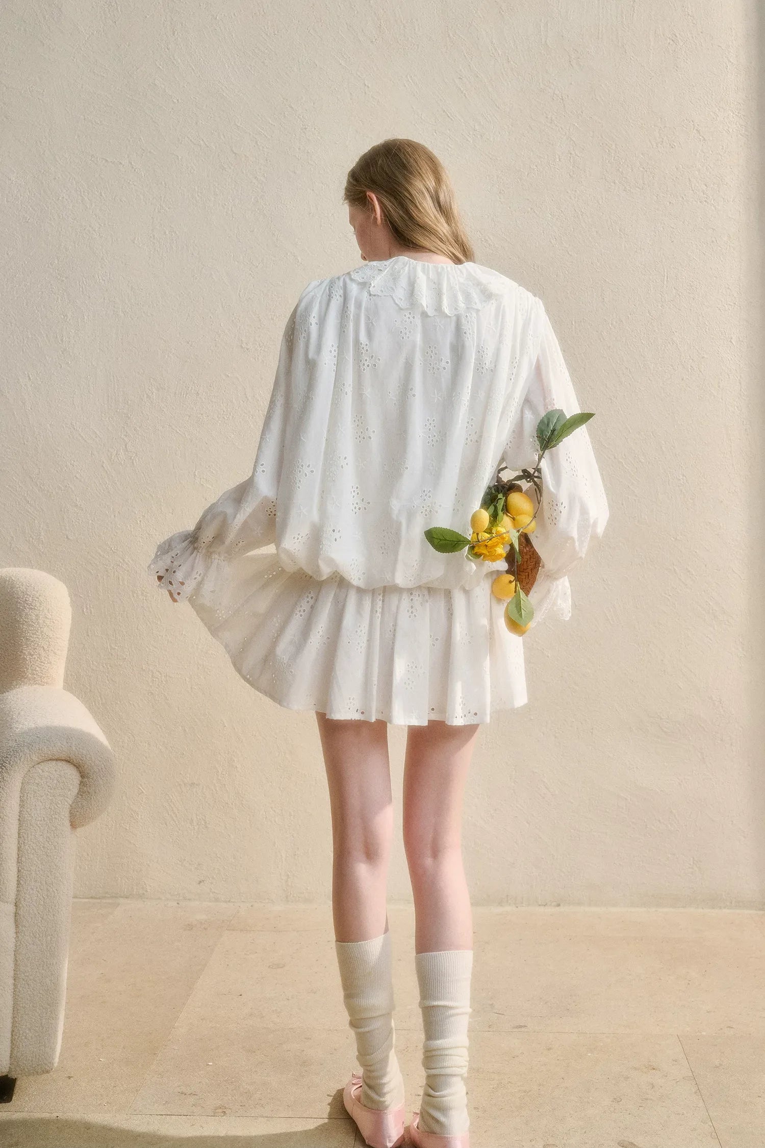 Embroidered Jacquard Shirt Dress