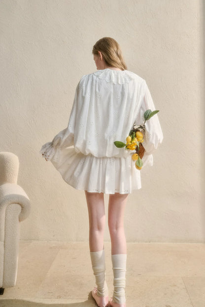 Embroidered Jacquard Shirt Dress
