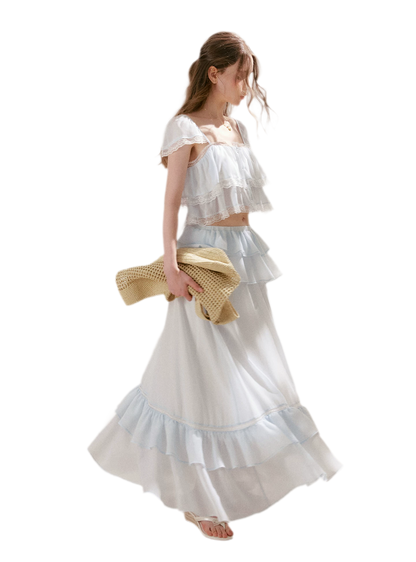 Romantic French Lace Two-Piece Set