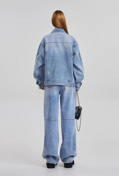 Cross Statue Wide Straight Jeans
