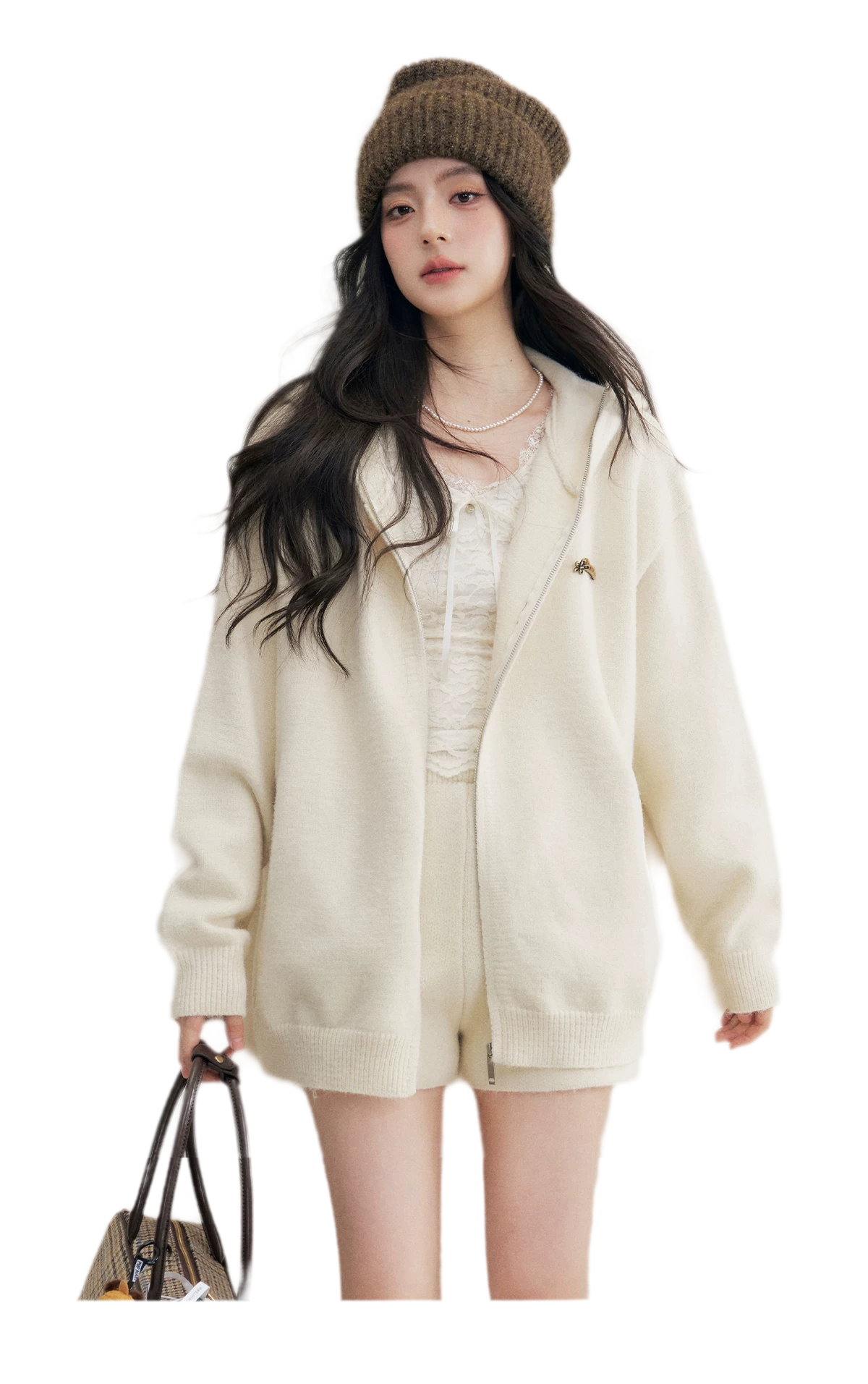 Cozy Knit Hoodie Set