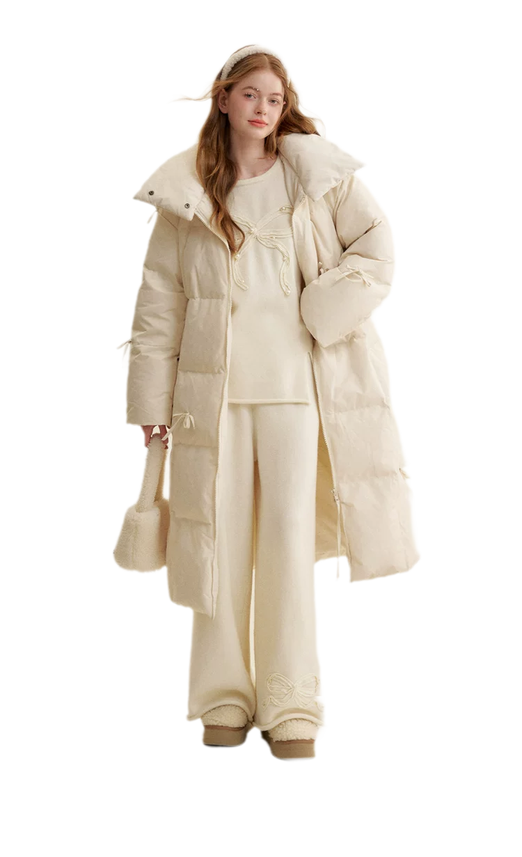 Bow Embroidered Knit Set