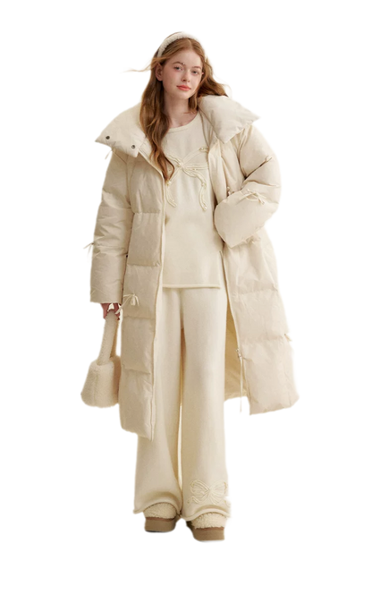 Bow Embroidered Knit Set