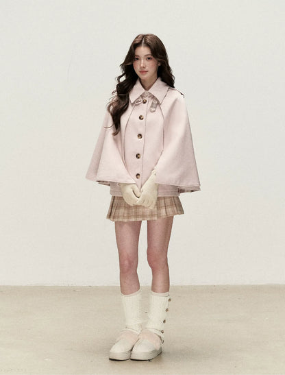 720g Wool Blend Cape Coat