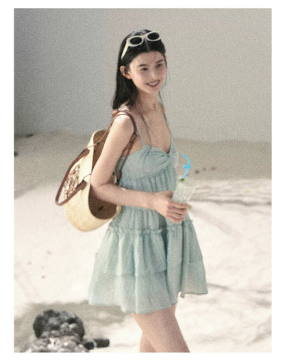 "Mossy Stone Steps" Summer Beach Camisole Dress