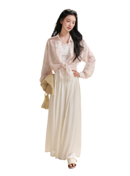Pleated Wide-Leg Pants