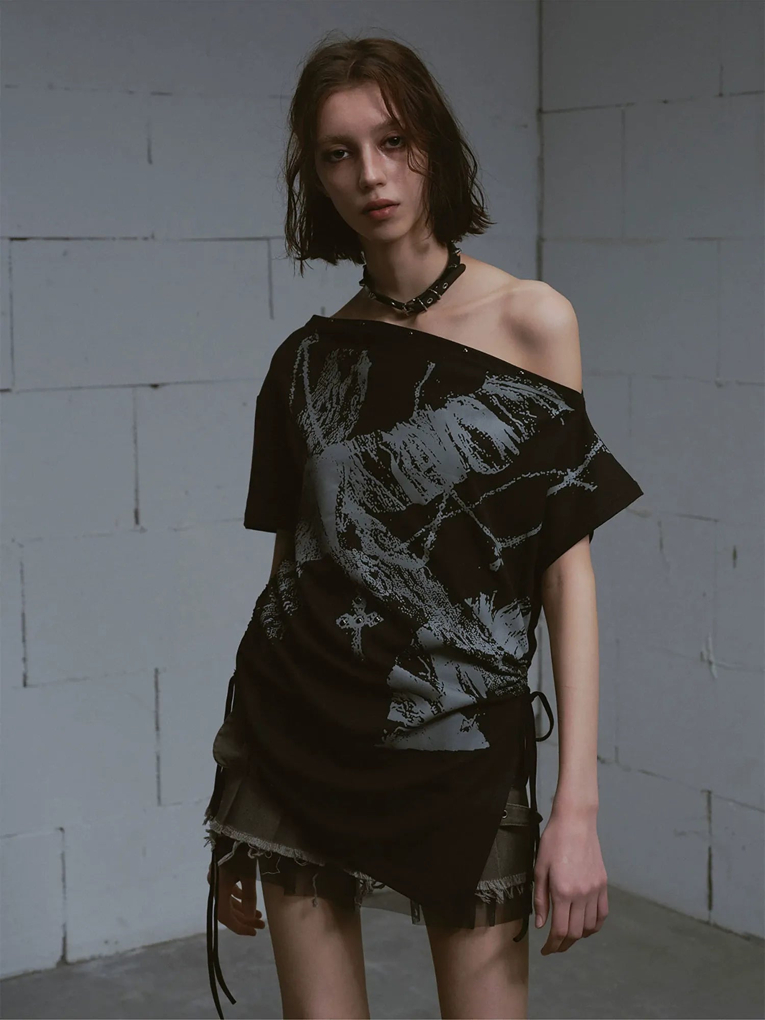 Distressed Punk Shoulder Tee