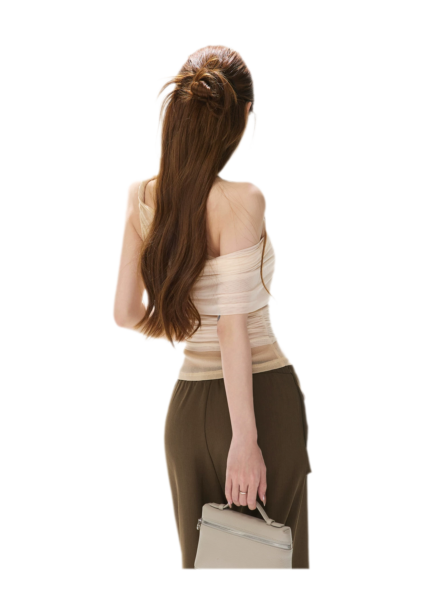 Twist Belt Wide-Leg Pants
