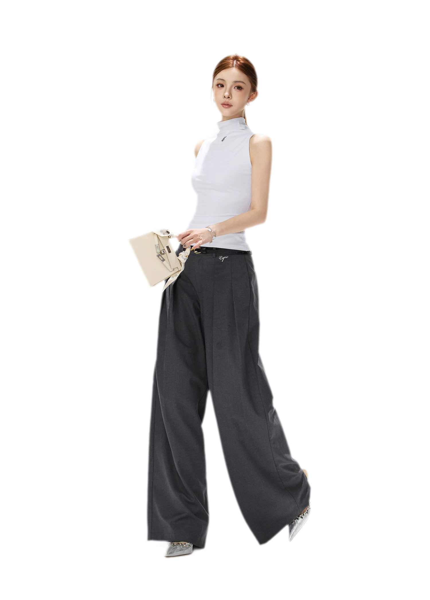 Tailored Wide-Leg Pants