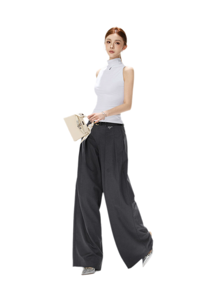 Tailored Wide-Leg Pants