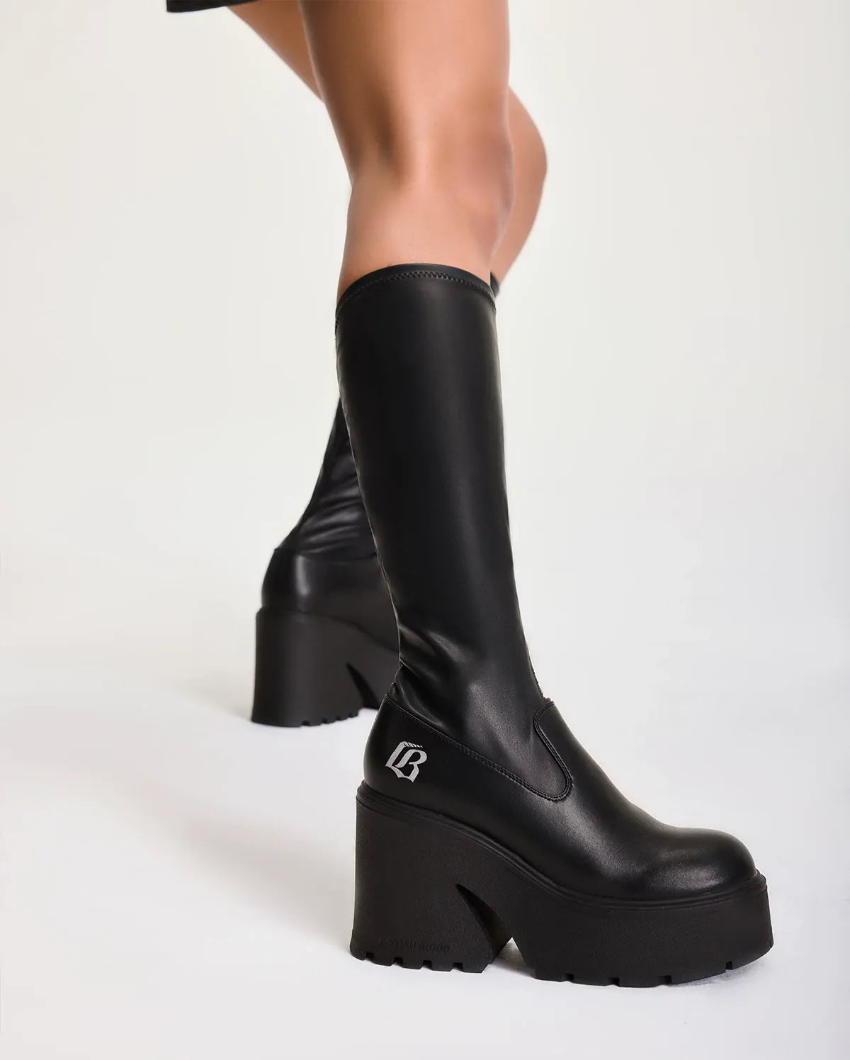 Stretch Platform Ankle Boots