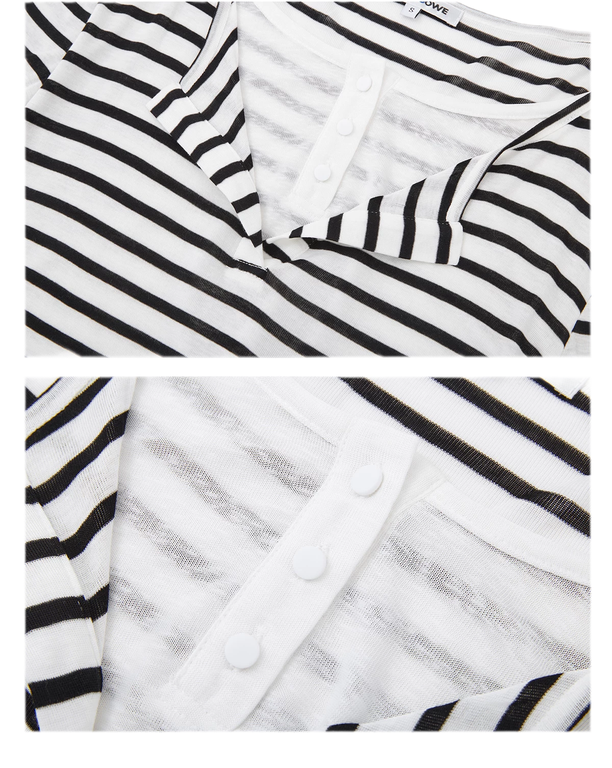 Layered Striped Knit T-Shirt