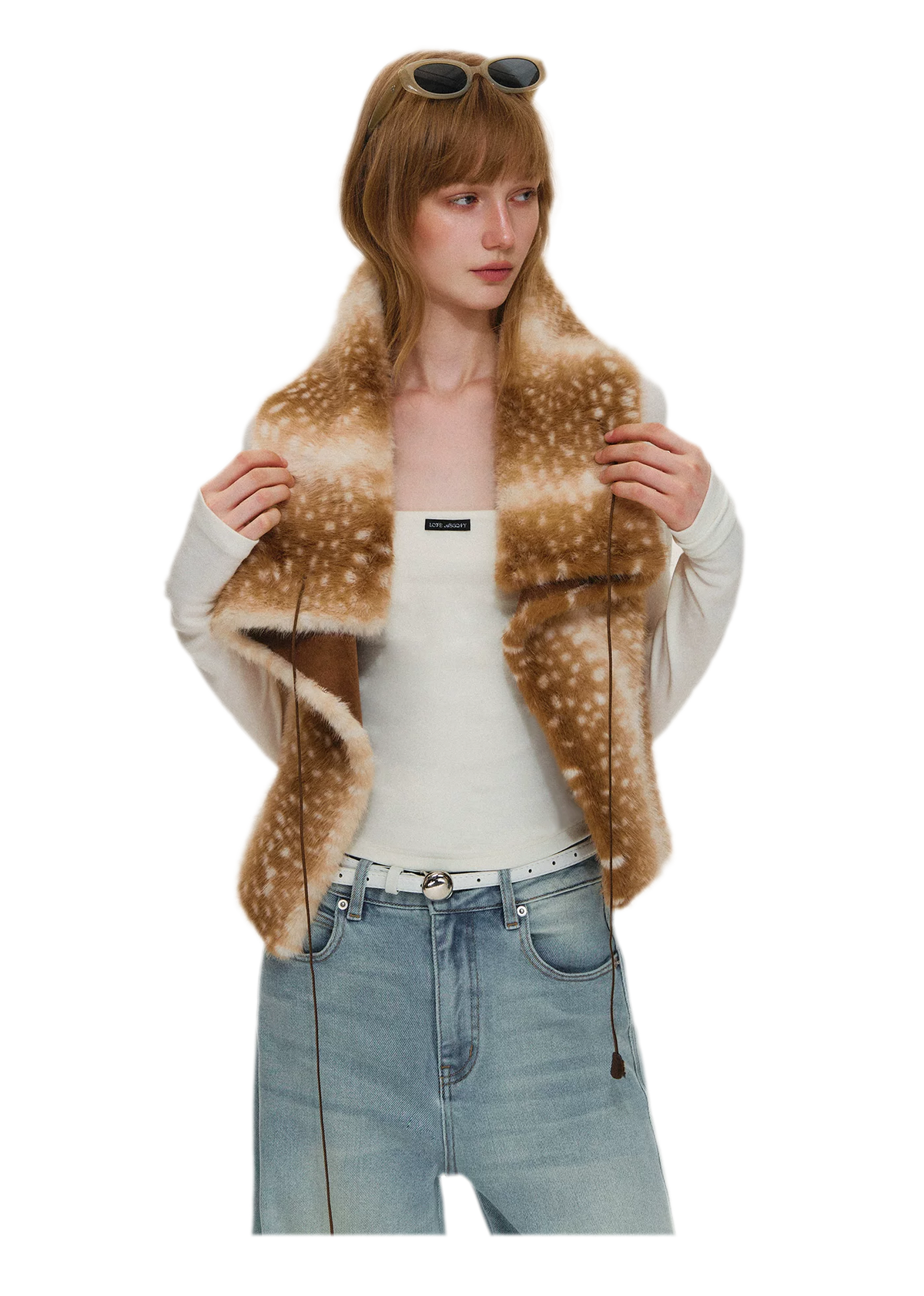 Plush Faux Fur Cropped Vest