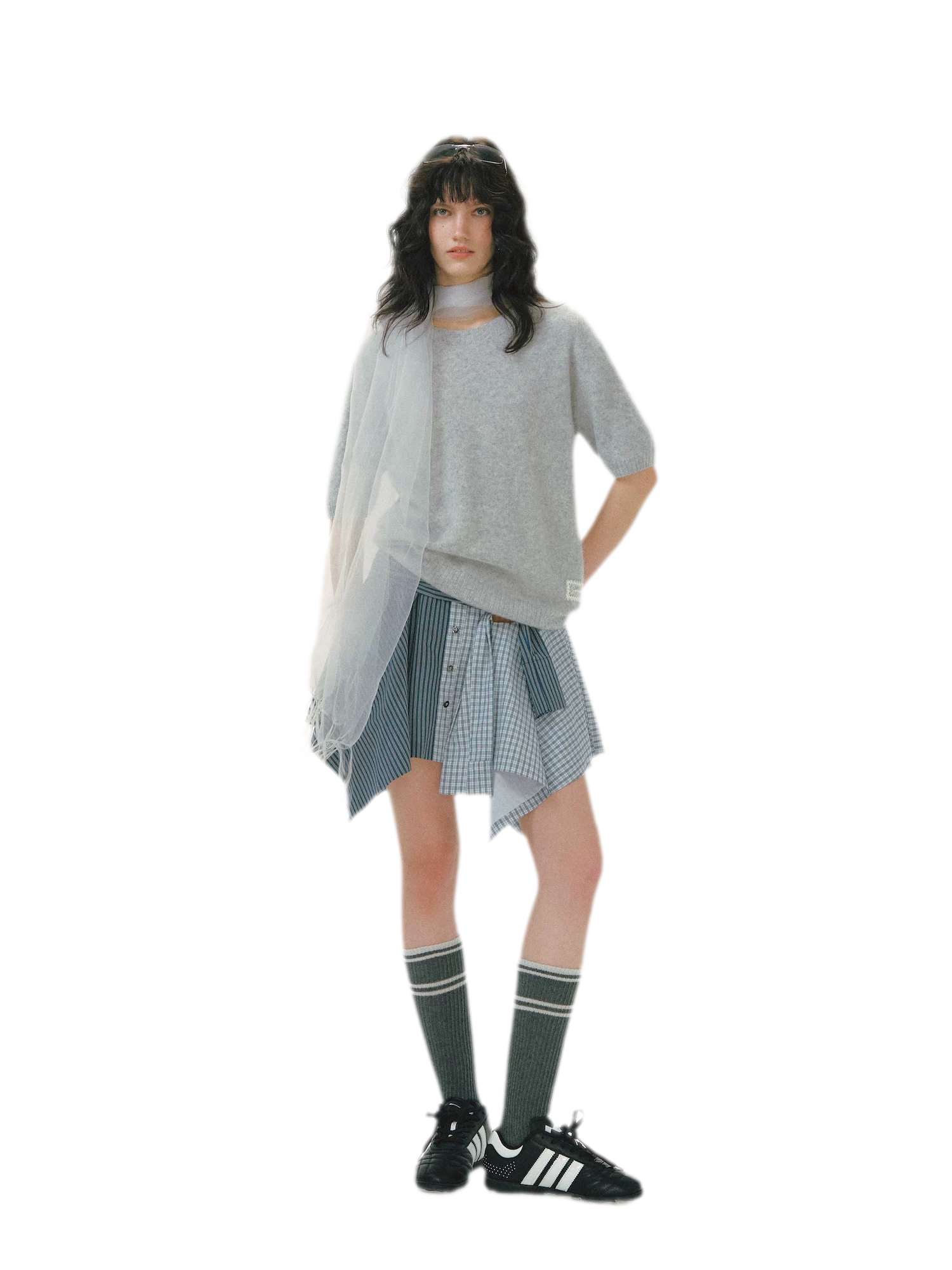 Fuzzy Knit Short Sleeve Sweater