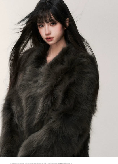 Crown-Grade Fox Fur Jacket