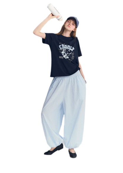 Cat Print Relaxed T-Shirt