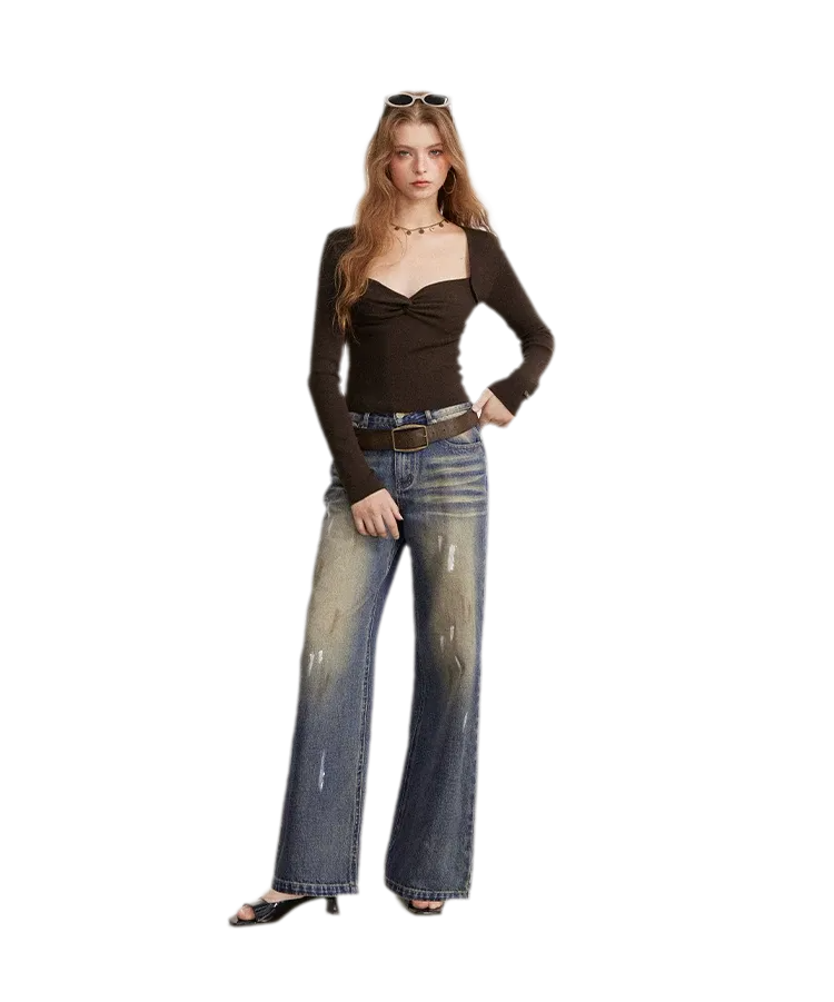 Twist Front Knit Top