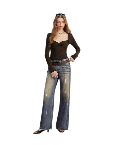 Twist Front Knit Top