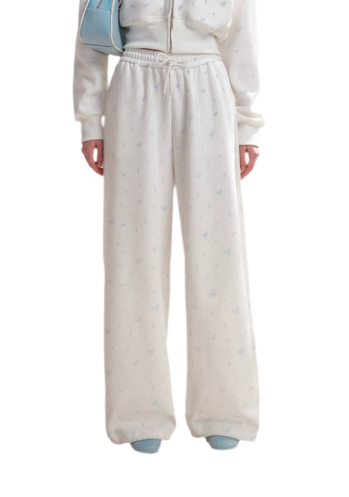 Rose Print Hoodie and Pants Set