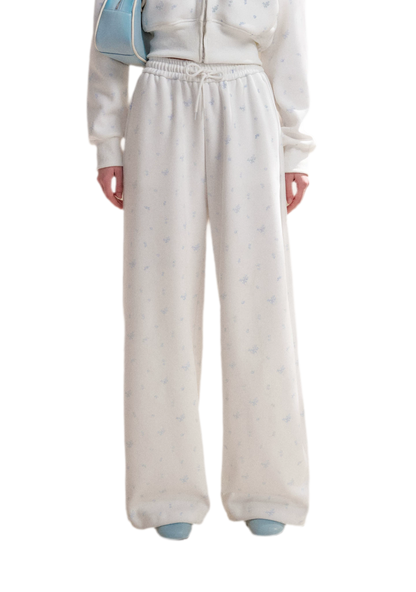 Rose Print Hoodie and Pants Set