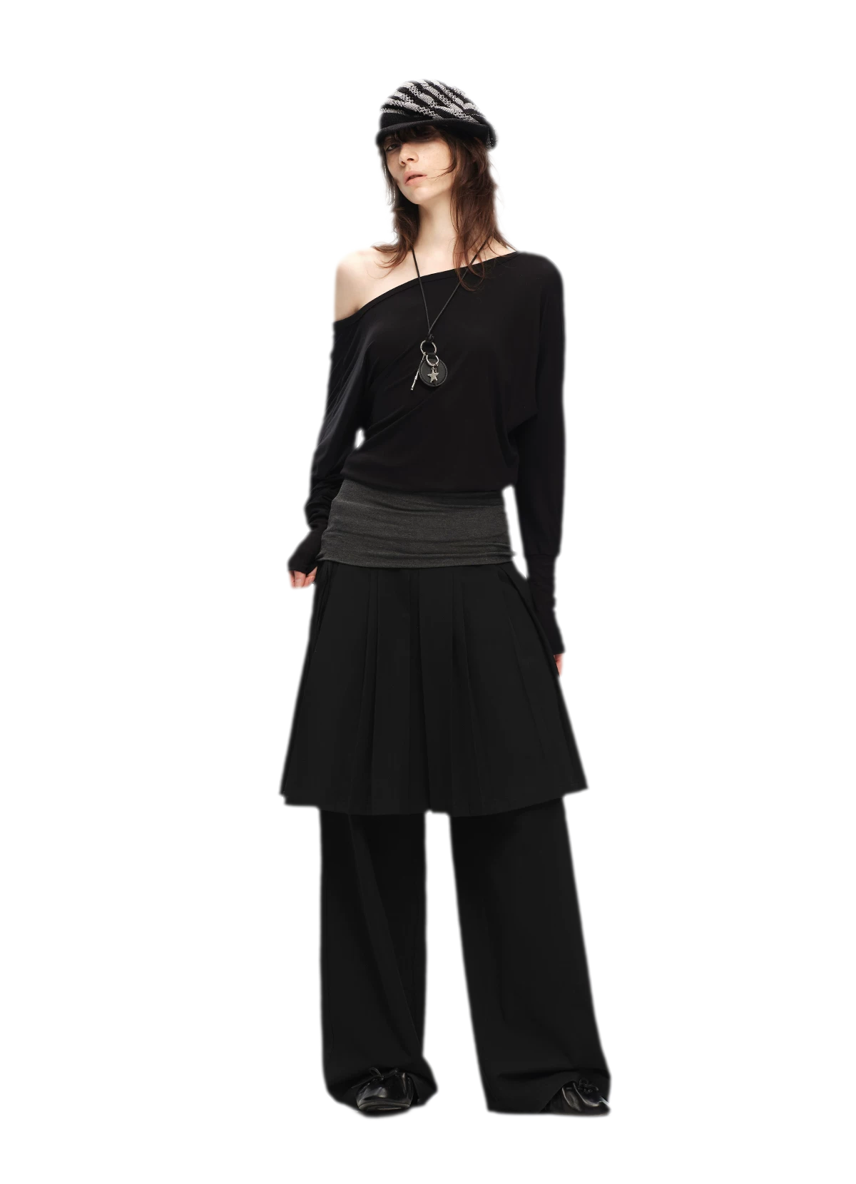 Lyocell Asymmetric Off-Shoulder Top
