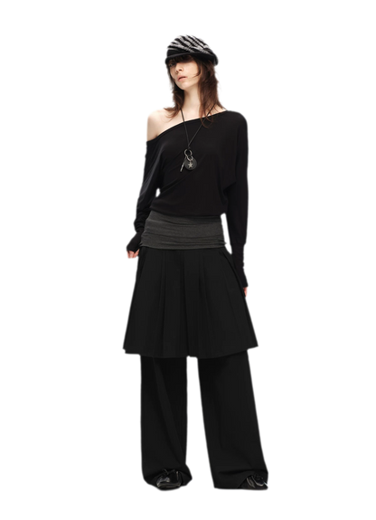 Lyocell Asymmetric Off-Shoulder Top