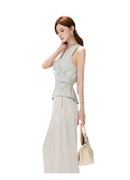 Hand-Braided Halter Waist Top