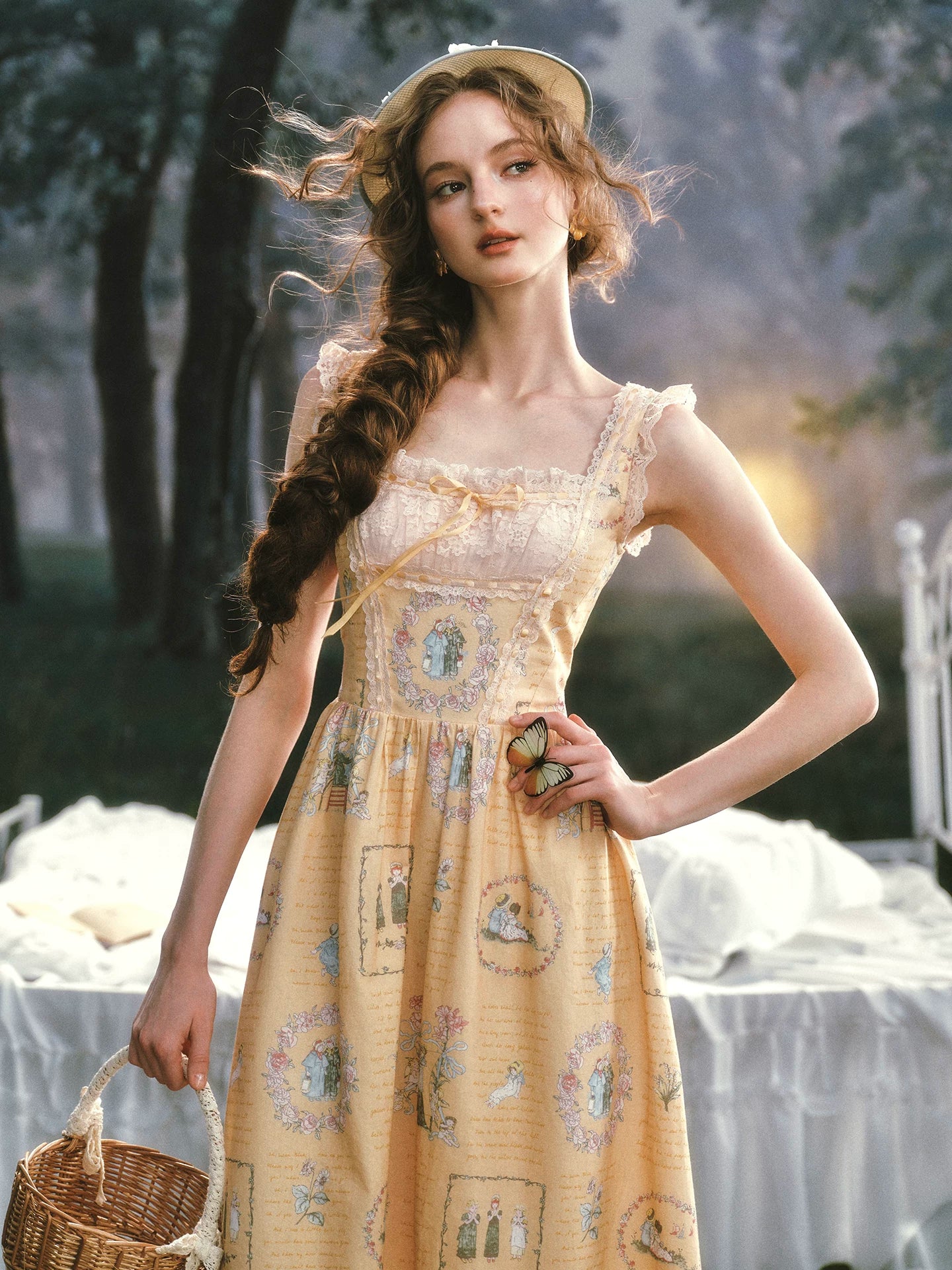 French Country Cotton Floral Dress