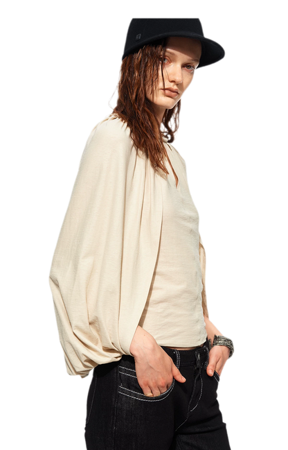 Cotton Cape Sleeve Top