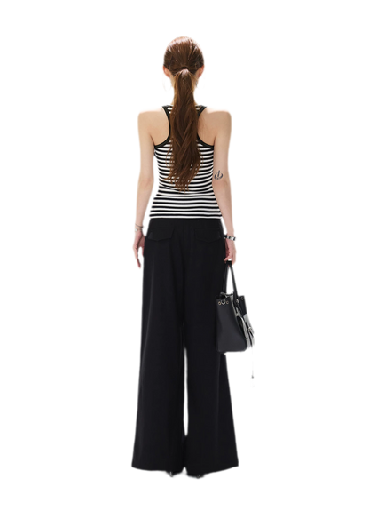 Striped Halter Rib Top