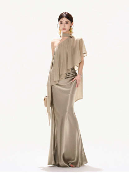 Elegant Loose Chiffon Halter Neck Top