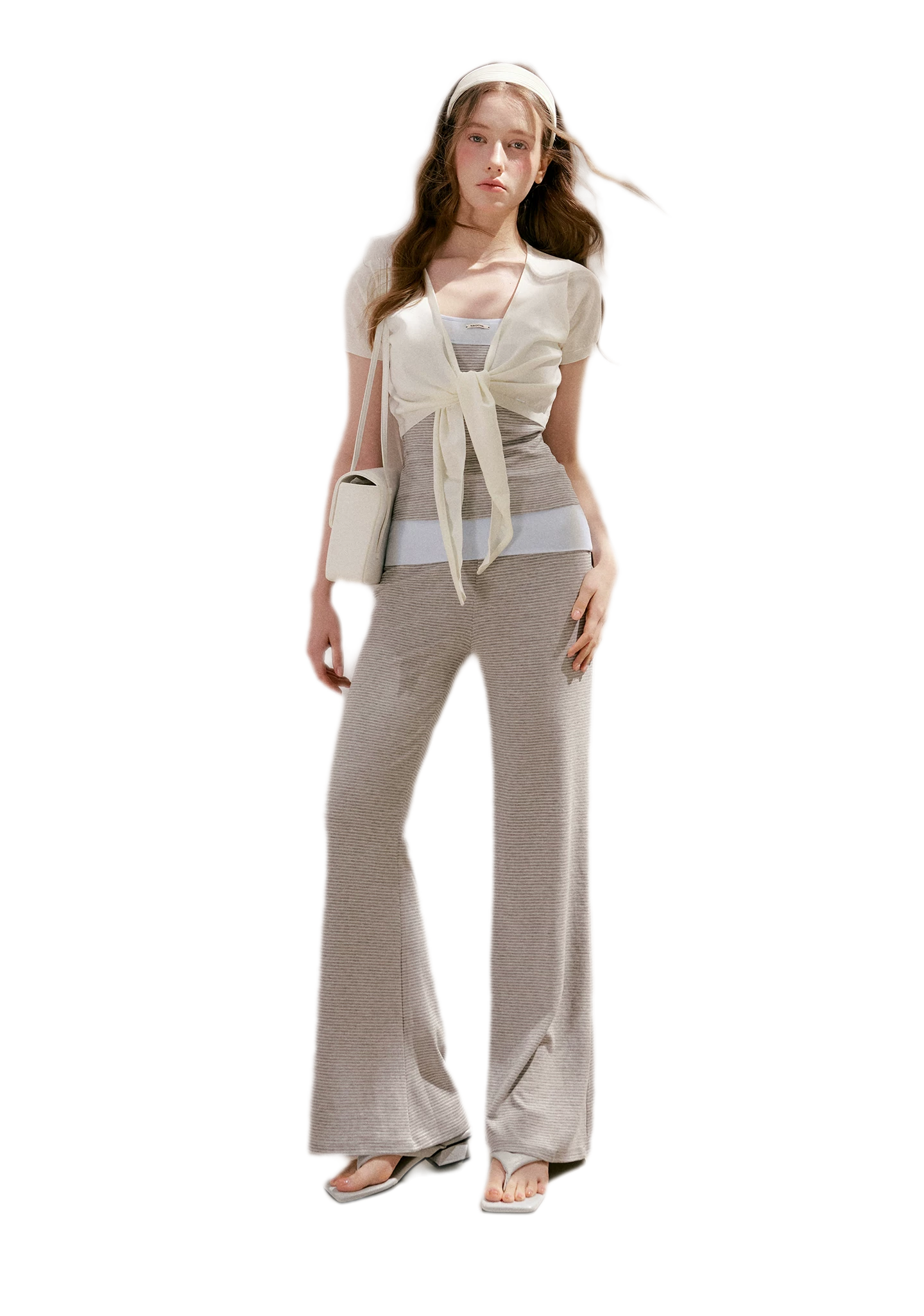 Sportique Cropped Knit Cardigan